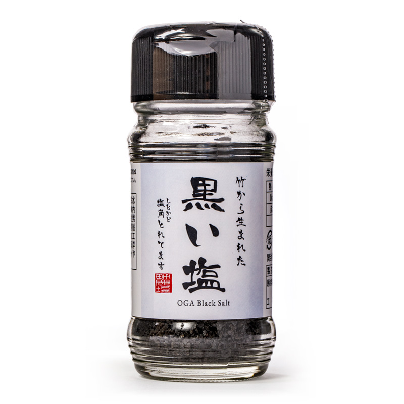男鹿半島の塩 黒い塩 40g 瓶入り