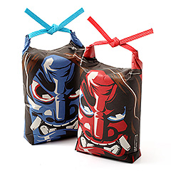 【2024年産】なまはげデザインパッケージ入り男鹿産あきたこまち 300g(二合) 赤・青セット